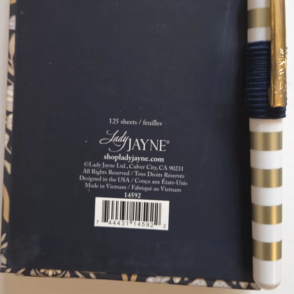 Lady Jayne Floral Hardcover Spiral Pen Notebook Notepad Set Stationery